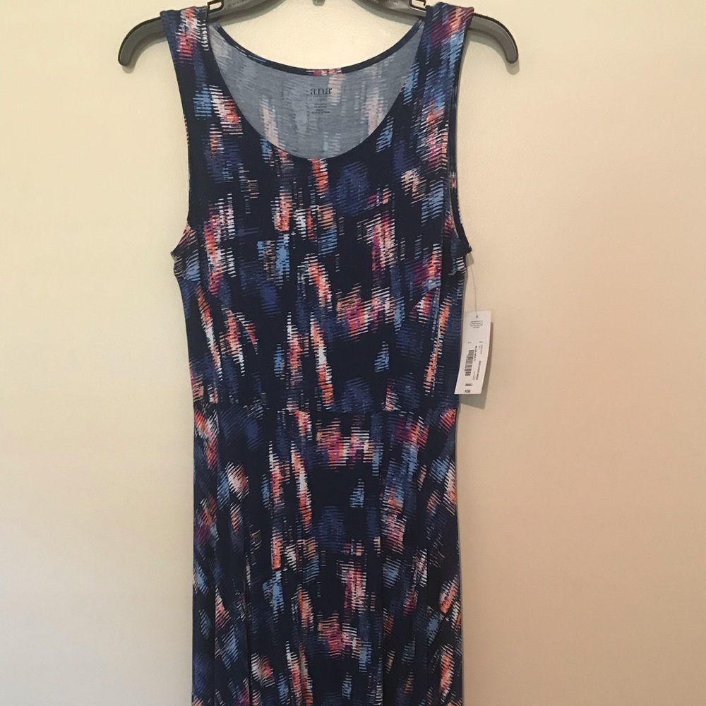 A.N.A NWT Blue Multi Colored Dress